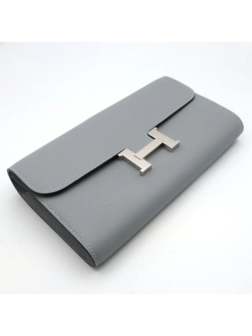 Hermes Heaven Constance To Go Gris Perle Silver Wallet Pouch Ever Color Leather